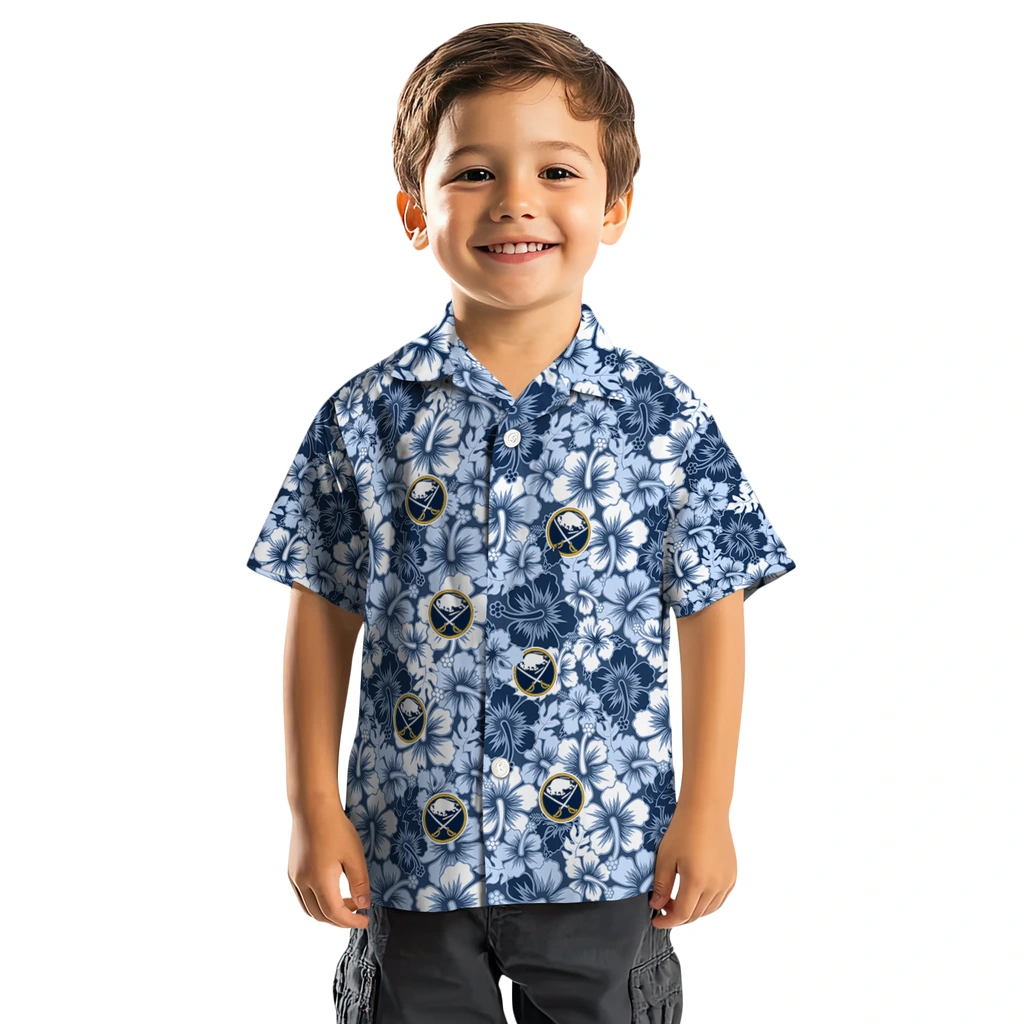 Buffalo Sabres Hawaiian Shirt - Hibiscus Blooms buffalo sabres hibiscus blooms navy blue hawaiian shirts top rated