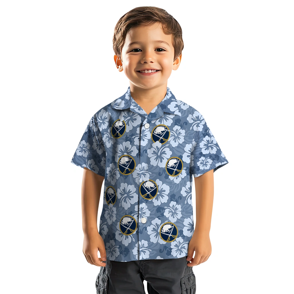Buffalo Sabres Hawaiian Shirt - Hibiscus Cluster buffalo sabres hibiscus cluster navy blue hawaiian shirts top rated