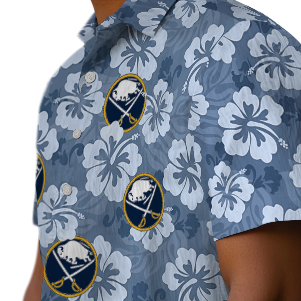 Buffalo Sabres Hawaiian Shirt - Hibiscus Cluster buffalo sabres hibiscus cluster navy blue hawaiian shirts trendy