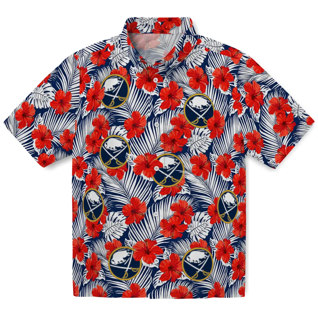 Buffalo Sabres Hawaiian Shirt - Hibiscus Fiesta buffalo sabres hibiscus fiesta red royal blue hawaiian shirts best selling