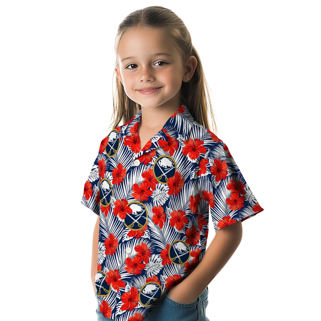Buffalo Sabres Hawaiian Shirt - Hibiscus Fiesta buffalo sabres hibiscus fiesta red royal blue hawaiian shirts premium grade