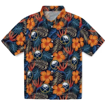 buffalo sabres hibiscus foliage hawaiian shirts best selling