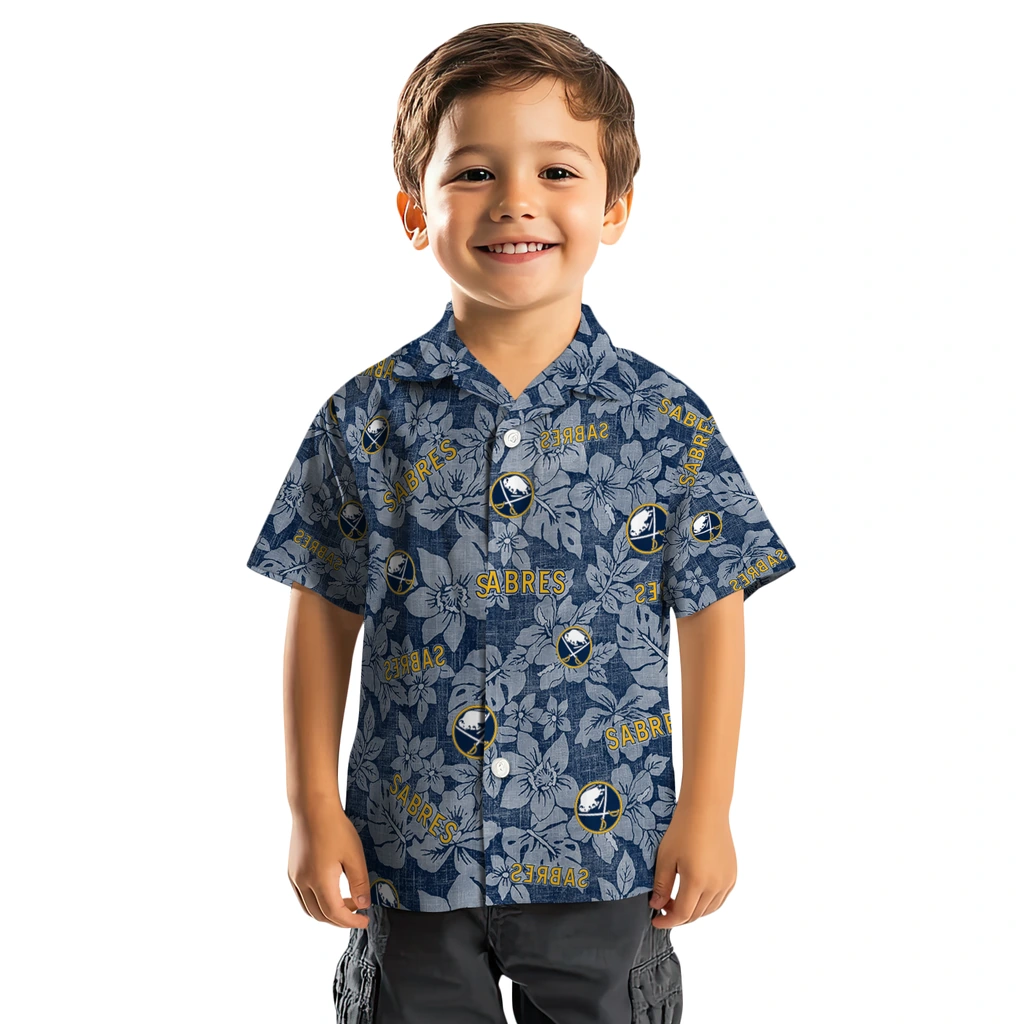 Buffalo Sabres Hawaiian Shirt - Hibiscus Oasis buffalo sabres hibiscus oasis navy blue hawaiian shirts top rated