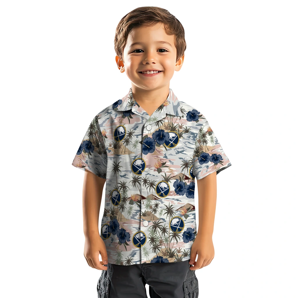 Buffalo Sabres Hawaiian Shirt - Hibiscus Seaside buffalo sabres hibiscus seaside white hawaiian shirts top rated