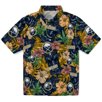 buffalo sabres tiki jungle navy blue hawaiian shirts best selling