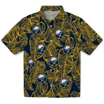 buffalo sabres leaf outline navy blue hawaiian shirts best selling