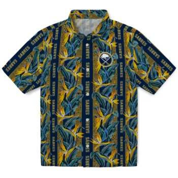 buffalo sabres paradise vines navy blue hawaiian shirts best selling