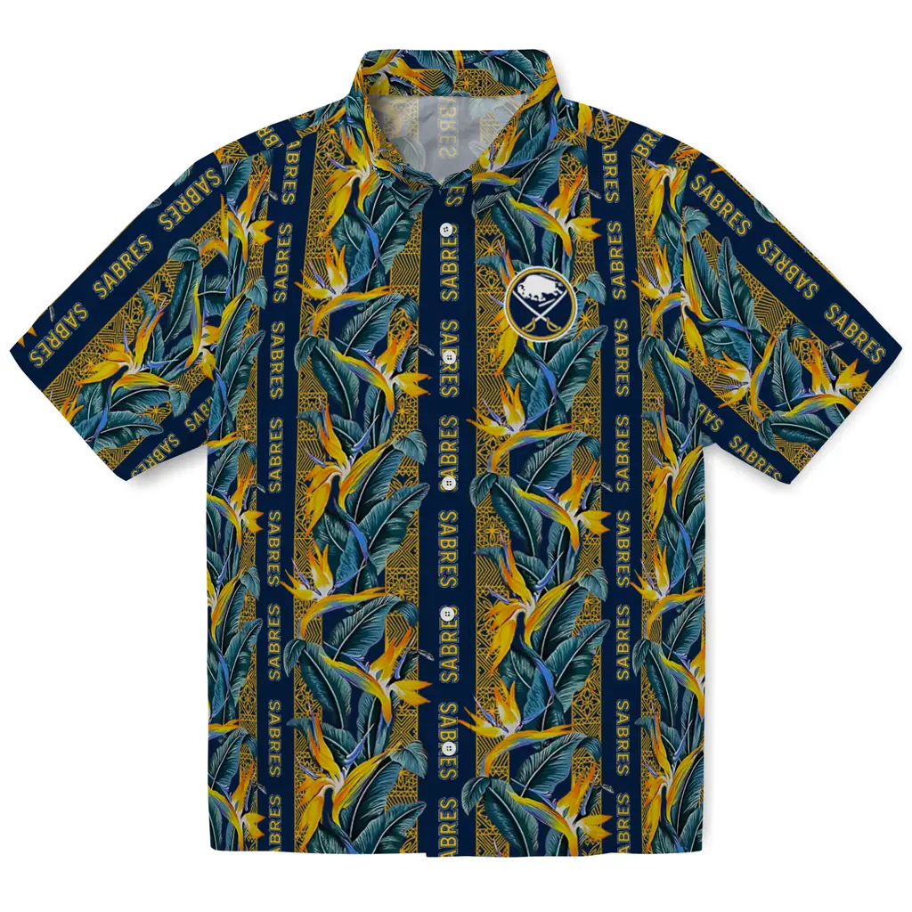 Buffalo Sabres Hawaiian Shirt - Paradise Vines buffalo sabres paradise vines navy blue hawaiian shirts best selling