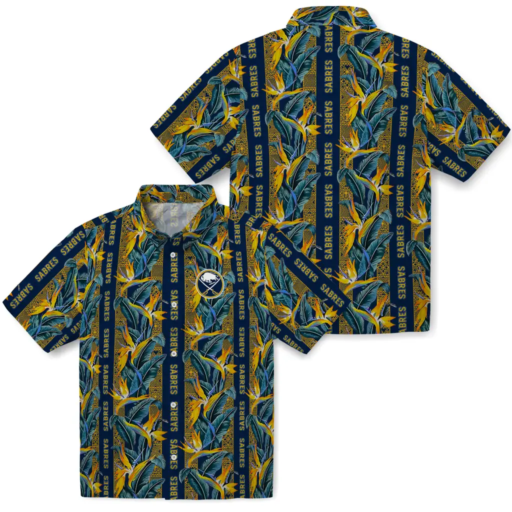 Buffalo Sabres Hawaiian Shirt - Paradise Vines buffalo sabres paradise vines navy blue hawaiian shirts high quality