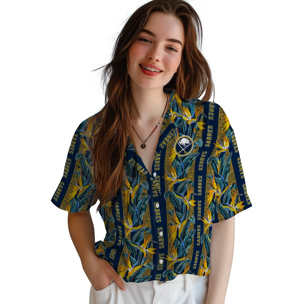 Buffalo Sabres Hawaiian Shirt - Paradise Vines buffalo sabres paradise vines navy blue hawaiian shirts latest model