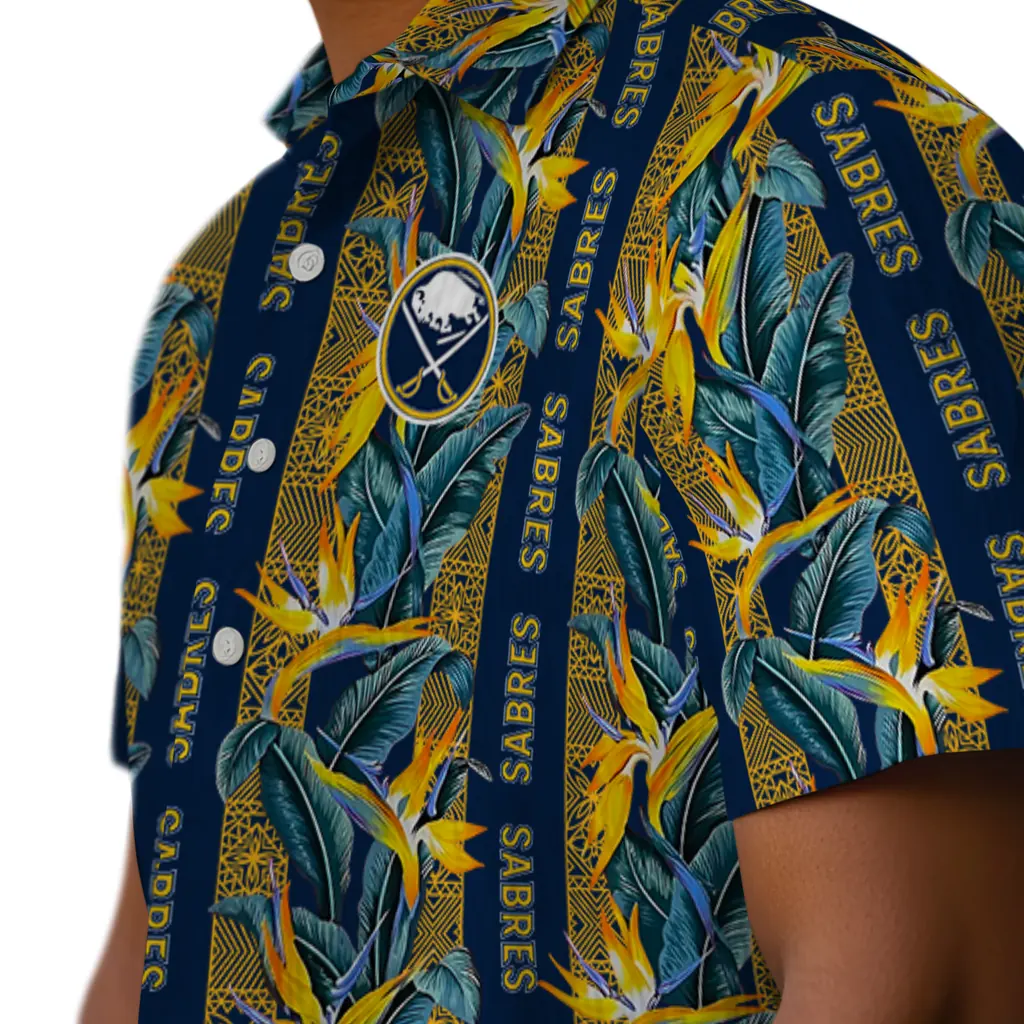 Buffalo Sabres Hawaiian Shirt - Paradise Vines buffalo sabres paradise vines navy blue hawaiian shirts trendy