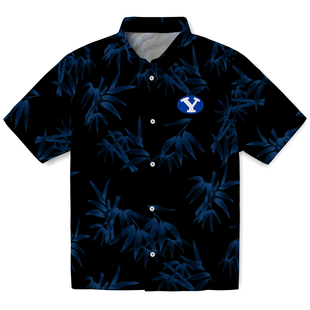 BYU Cougars Hawaiian Shirt - Bamboo Branches byu cougars bamboo branches blue black hawaiian shirts best selling