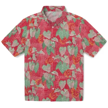 calgary flames anthurium overlay red hawaiian shirts best selling