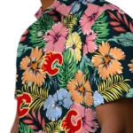 Calgary Flames Hawaiian Shirt – Brilliant Hibiscus Garden