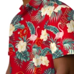 Calgary Flames Hawaiian Shirt – Flamingo and Hibiscus
