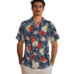 Calgary Flames Hawaiian Shirt – Flamingo Hibiscus