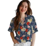 Calgary Flames Hawaiian Shirt – Flamingo Hibiscus
