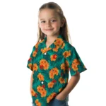 Calgary Flames Hawaiian Shirt – Hibiscus and Palm Leaves