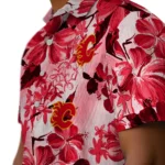 Calgary Flames Hawaiian Shirt – Hibiscus Arrangement