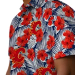 Calgary Flames Hawaiian Shirt – Hibiscus Fiesta