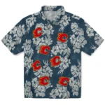 Calgary Flames Hawaiian Shirt – Hibiscus Flowers