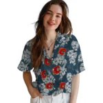 Calgary Flames Hawaiian Shirt – Hibiscus Flowers