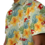 Calgary Flames Hawaiian Shirt – Hibiscus Mood