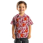 Calgary Flames Hawaiian Shirt – Hibiscus Motif
