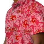 Calgary Flames Hawaiian Shirt – Hibiscus Oasis