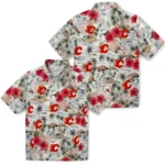Calgary Flames Hawaiian Shirt – Hibiscus Seaside