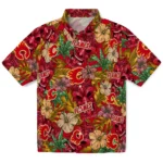 Calgary Flames Hawaiian Shirt – Hibiscus Tiki Jungle