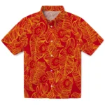 Calgary Flames Hawaiian Shirt – Leaf Outline