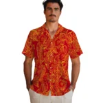 Calgary Flames Hawaiian Shirt – Leaf Outline