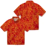 Calgary Flames Hawaiian Shirt – Leaf Outline