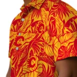 Calgary Flames Hawaiian Shirt – Monstera Layer