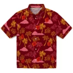 Calgary Flames Hawaiian Shirt – Palm And Clouds