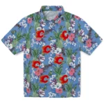 Calgary Flames Hawaiian Shirt – Pineapple Bouquet