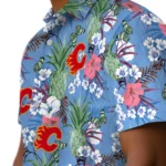 Calgary Flames Hawaiian Shirt – Pineapple Bouquet