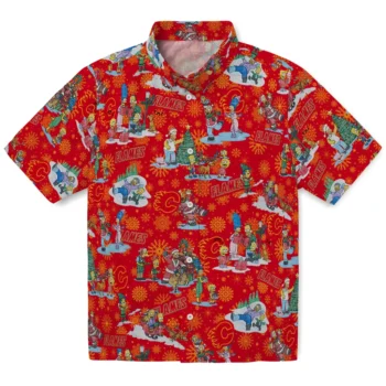 calgary flames simpsons christmas red hawaiian shirts best selling