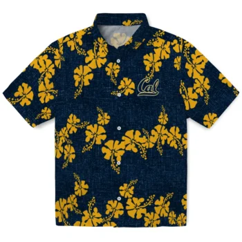 california golden bears hibiscus petals blue hawaiian shirts best selling
