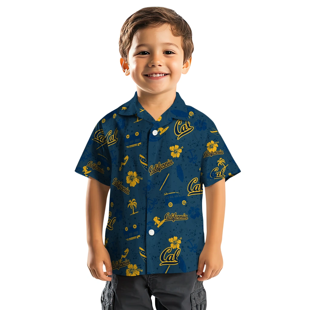California Golden Bears Hawaiian Shirt - Beach Vibe california golden bears beach vibe navy hawaiian shirts top rated