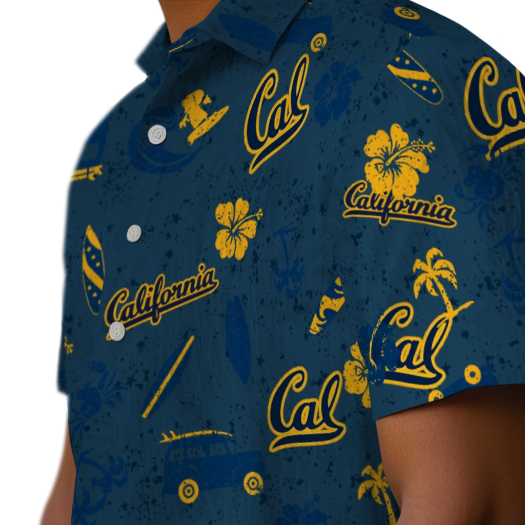 California Golden Bears Hawaiian Shirt - Beach Vibe california golden bears beach vibe navy hawaiian shirts trendy