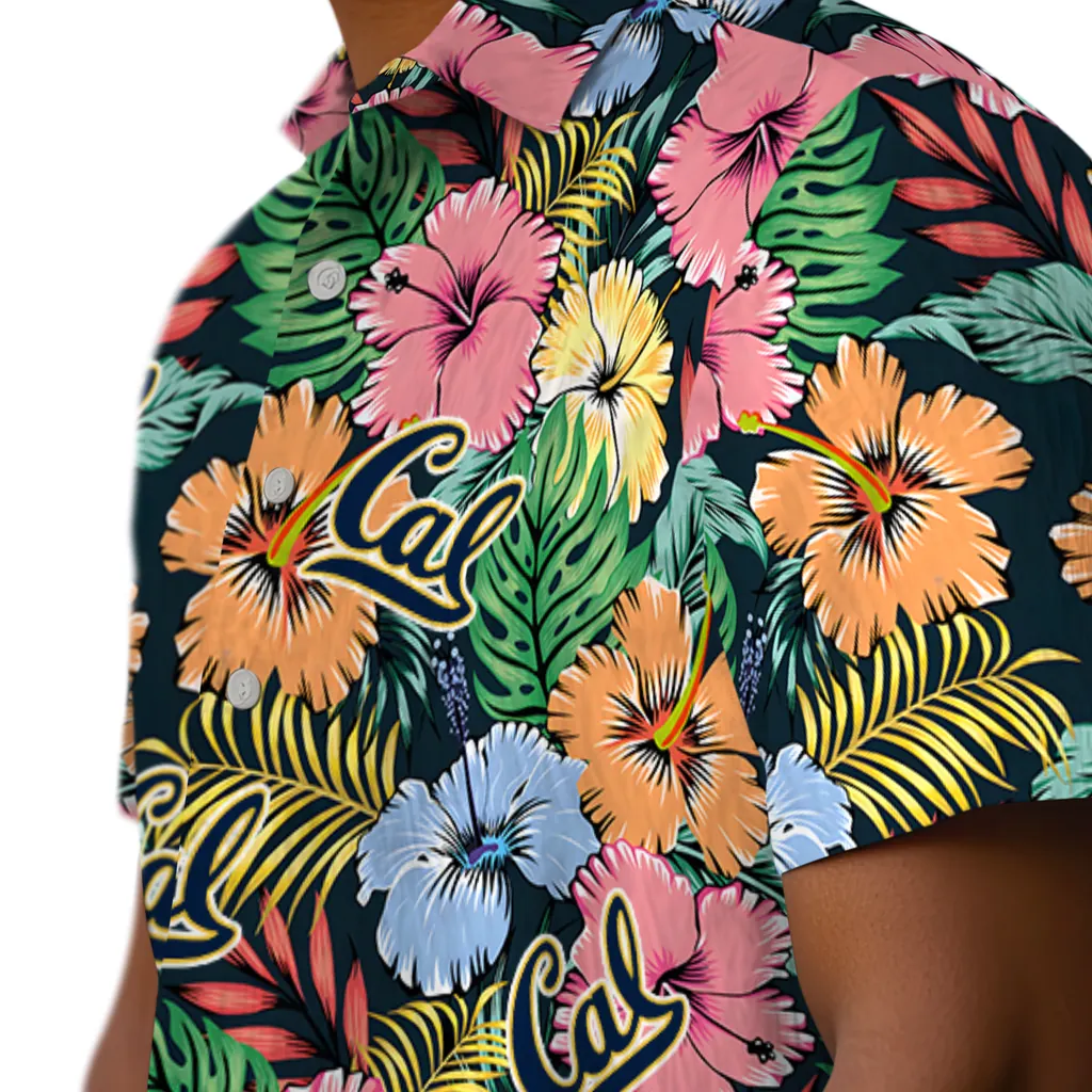 California Golden Bears Hawaiian Shirt - Brilliant Hibiscus Garden california golden bears brilliant hibiscus garden hawaiian shirts trendy