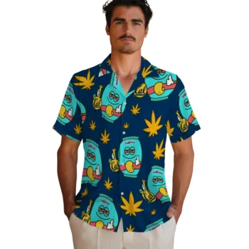 california golden bears bong smile blue hawaiian shirts fashion forward