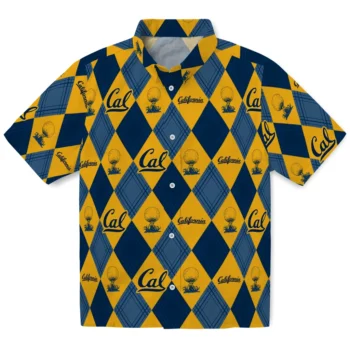 california golden bears balloon plaid blue hawaiian shirts best selling