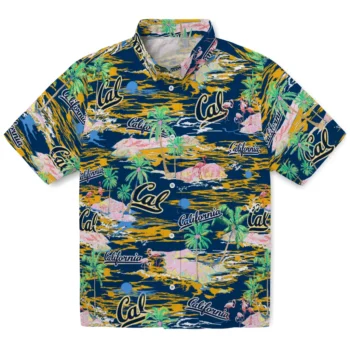california golden bears flamingo retreat blue hawaiian shirts best selling