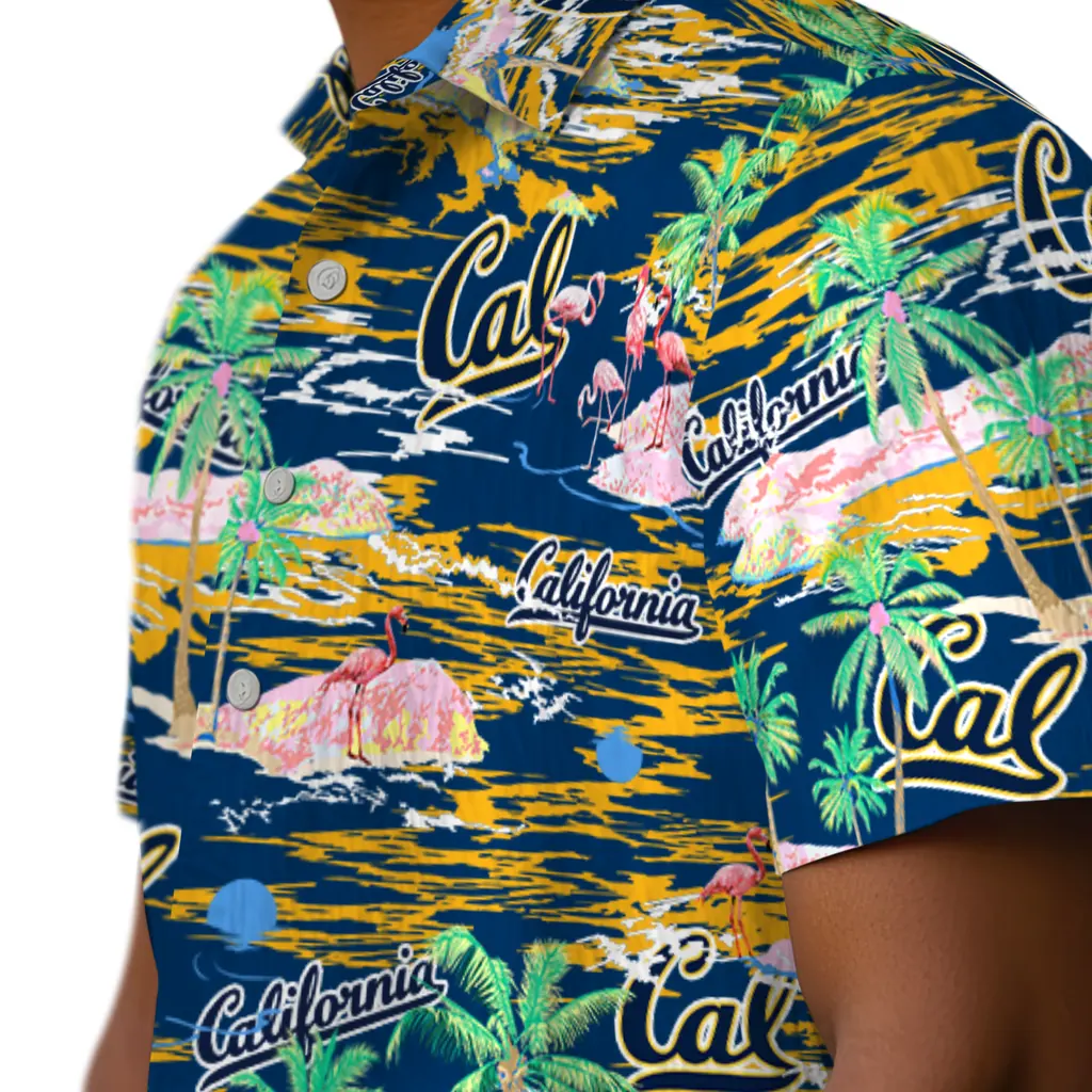California Golden Bears Hawaiian Shirt - Hawaii Island california golden bears flamingo retreat blue hawaiian shirts trendy