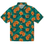 California Golden Bears Hawaiian Shirt – Hibiscus and Palm Leaves