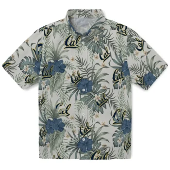 california golden bears hibiscus designs beige hawaiian shirts best selling