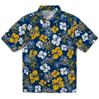 california golden bears hibiscus bloom blue hawaiian shirts best selling